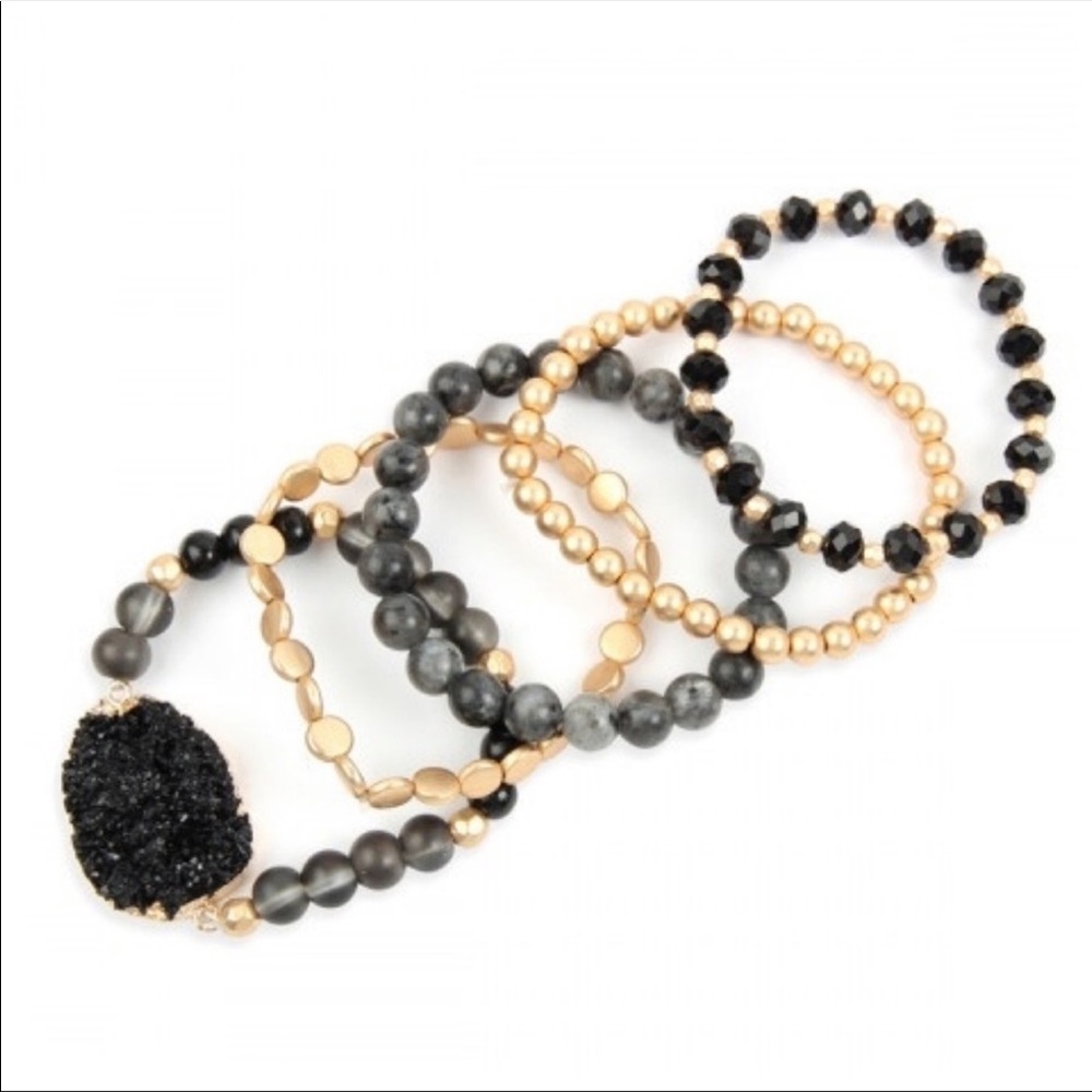 Black Druzy Bracelets🖤 - Picture 2 of 2